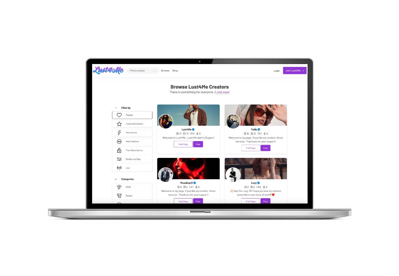 Lust Fansite template