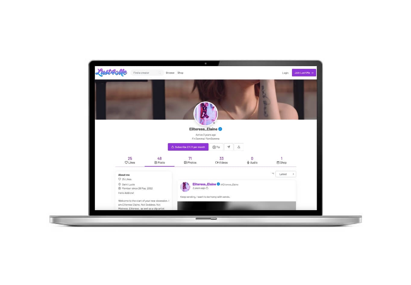 Lust Fansite template