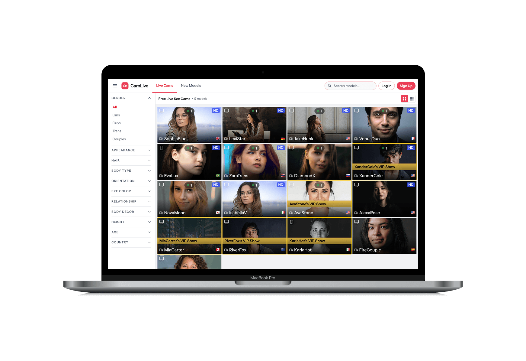 Camlive template