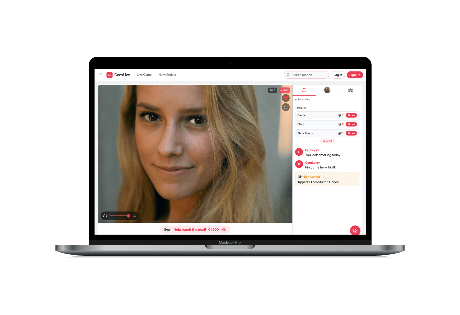 Camlive template